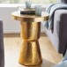 Beistelltisch >WL5.480< in goldfarbig, Aluminium - 59x43cm (HxD)
