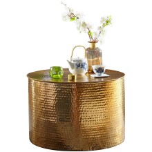 Couchtisch >WL5.483< in goldfarbig, Aluminium - 40x61cm (HxD)