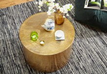 Couchtisch >WL5.483< in goldfarbig, Aluminium - 40x61cm (HxD)