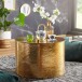 Couchtisch >WL5.483< in goldfarbig, Aluminium - 40x61cm (HxD)
