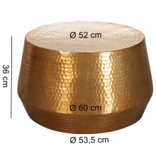 Couchtisch >WL5.495< in goldfarbig, Aluminium - 36x60cm (HxD)