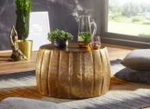 Couchtisch >WL5.504< in goldfarbig, Aluminium - 36x60cm (HxD)