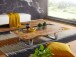 Couchtisch >WL5.524< in Akazie, Massivholz / Metall - 115x25x58cm (BxHxT)