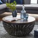 Couchtisch >WL5.547< in Mango, Massivholz / Metall - 33x70cm (HxD)