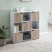 Standregal >MASSA< in Weiß / Sonoma Eiche Dekor - 89x91x29 (BxHxT)
