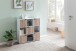 Standregal >MASSA< in Weiß / Sonoma Eiche Dekor - 89x91x29 (BxHxT)
