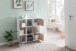 Standregal >MASSA< in Weiß / Sonoma Eiche Dekor - 89x91x29 (BxHxT)