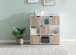 Standregal >MASSA< in Weiß / Sonoma Eiche Dekor - 89x91x29 (BxHxT)