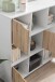 Standregal >MASSA< in Weiß / Sonoma Eiche Dekor - 89x91x29 (BxHxT)