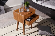 Nachtkommode >WL5.578< in Sheesham, Massivholz - 47x66x36cm (BxHxT)