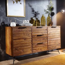 Sideboard >NISHAN< in Sheesham, Massivholz -...