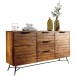 Sideboard >NISHAN< in Sheesham, Massivholz - 160x88x40cm (BxHxT)