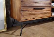 Lowboard >NISHAN< in Sheesham, Massivholz - 160x54x40cm (BxHxT)
