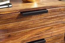 Nachtkommode >NISHAN< in Sheesham, Massivholz - 85x60x40cm (BxHxT)