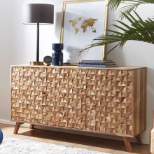 Sideboard >REWA< in Akazie, Massivholz -...