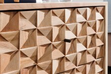 Nachtkommode >REWA< in Akazie, Massivholz - 44x61x35cm (BxHxT)