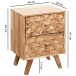 Nachtkommode >REWA< in Akazie, Massivholz - 44x61x35cm (BxHxT)