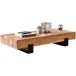 Couchtisch >WL5.602< in Akazie, Massivholz - 130x25x59cm (BxHxT)
