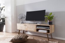 Lowboard >SIKAR< in Mango, Massivholz - 145x47x35cm (BxHxT)