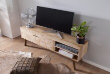 Lowboard >SIKAR< in Mango, Massivholz - 145x47x35cm (BxHxT)