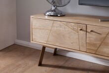 Lowboard >SIKAR< in Mango, Massivholz - 145x47x35cm (BxHxT)