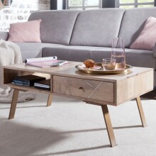 Couchtisch >SIKAR< in Mango, Massivholz -...
