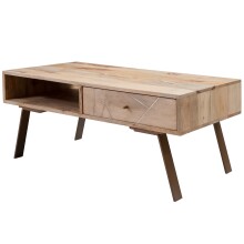 Couchtisch >SIKAR< in Mango, Massivholz - 95x42x50cm (BxHxT)