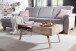 Couchtisch >SIKAR< in Mango, Massivholz - 95x42x50cm (BxHxT)