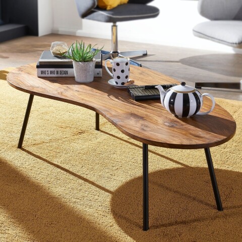 Couchtisch >WL5.617< in Sheesham, Massivholz - 122x36x63cm (BxHxT)