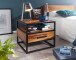 Nachttisch >WL5.624< in Sheesham, Massivholz - 50x45x45cm (BxHxT)