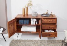 Sideboard >WL5.629< in Sheesham, Massivholz  - 145x75x45cm (BxHxT)