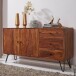 Sideboard >WL5.629< in Sheesham, Massivholz  - 145x75x45cm (BxHxT)
