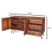 Sideboard >WL5.629< in Sheesham, Massivholz  - 145x75x45cm (BxHxT)