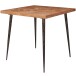 Esstisch >WL5.633< in Akazie, Massivholz Fischgrät-Muster - 80x76x80cm (BxHxT)