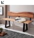 Essbank >GAYA< in Akazie, Massivholz - 180 oder 160 x86x60cm (BxHxT)