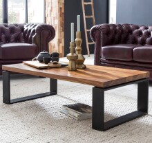 Couchtisch >WL5.650< in Sheesham, Massivholz -...