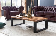 Couchtisch >WL5.650< in Sheesham, Massivholz - 115x35x60cm (BxHxT)