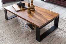Couchtisch >WL5.650< in Sheesham, Massivholz - 115x35x60cm (BxHxT)