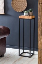 Telefontisch >WL5.654< in Akazie, Massivholz - 30x97x30cm (BxHxT)