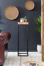 Telefontisch >WL5.654< in Akazie, Massivholz - 30x97x30cm (BxHxT)