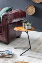 Beistelltisch >WL5.657< in Sheesham, Massivholz - 46x40cm (HxD)