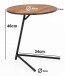 Beistelltisch >WL5.657< in Sheesham, Massivholz - 46x40cm (HxD)