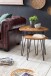 Satztisch >WL5.659< (2er-Set) in Sheesham, Massivholz - 60x56x60cm (BxHxT)