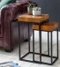 Satztisch >WL5.660< (2er-Set) in Sheesham, Massivholz - 30x60x30cm (BxHxT)