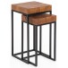Satztisch >WL5.660< (2er-Set) in Sheesham, Massivholz - 30x60x30cm (BxHxT)