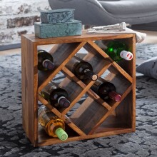 Weinregal >WL5.673< in Sheesham, Massivholz -...