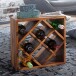 Weinregal >WL5.673< in Sheesham, Massivholz - 40x40x25cm (BxHxT)