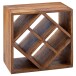 Weinregal >WL5.673< in Sheesham, Massivholz - 40x40x25cm (BxHxT)