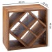 Weinregal >WL5.673< in Sheesham, Massivholz - 40x40x25cm (BxHxT)
