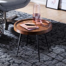 Tabletttisch >WL5.674< in Sheesham, Massivholz -...